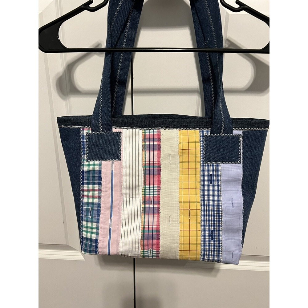 Tote Sholder Hand‎ Bag Homemade From Recycled  Jeans Fabrics New